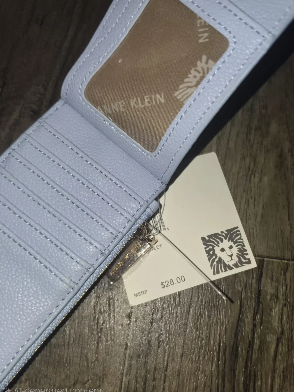 Anne Klein Pale Blue Keychain Wristlet with Card Holder